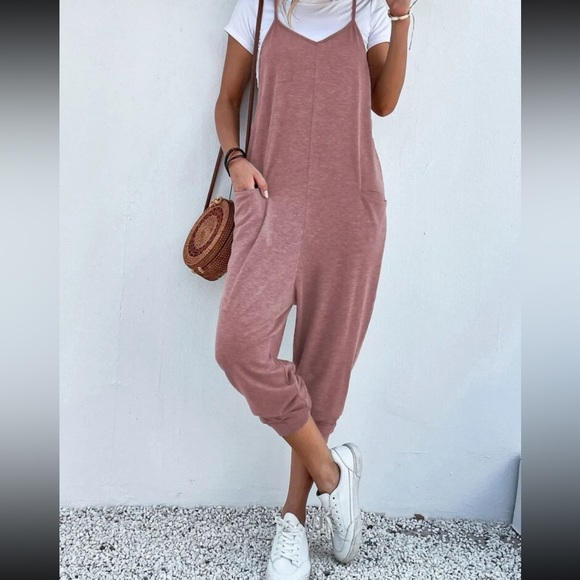 Boho dual pockets cami jumpsuit - Picture 14 of 16